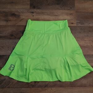 Pickleball Bella Drop Pleat Skort Bright Green Patience Grasshopper Print Small
